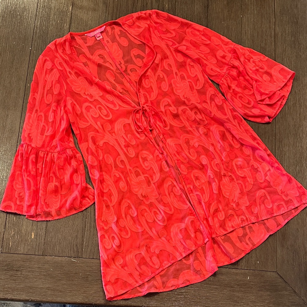 Lilly Pulitzer Pink Motley Swim Coverup